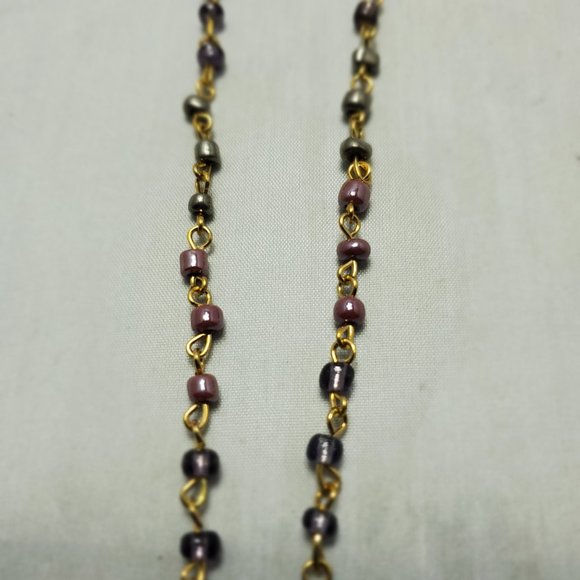 Macy's amethyst mala beads with purple stone and tassel yoga necklace - Picture 5 of 10